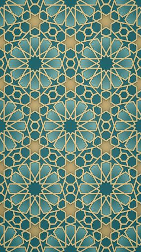 خلفية هندسية بنمط إسلامي، ألوان هادئة